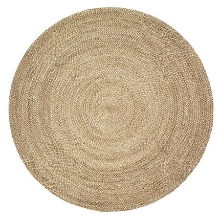 LR RESOURCES LR Resources NATUR12033GRY40RD 4 ft. Natural Jute Round Area Rug; Gray NATUR12033GRY40RD